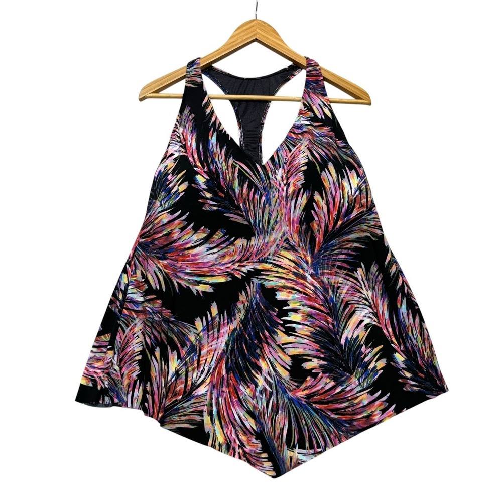 Magicsuit Women's Tankini Top 16 Black Feather Swim Swimsuit Underwire